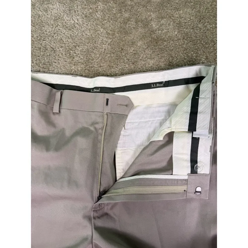 LL Bean Pants 38x31 Men's Comfort Fit Chino Khaki Wrinkle Free NWT D832